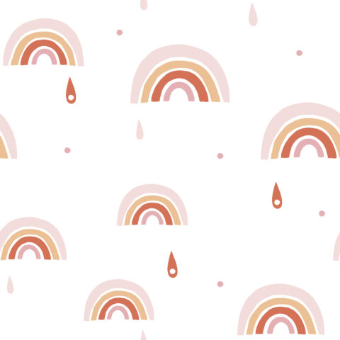 Lastetapeet Lilipinso H0568 Rainbows Pink Orange Mood